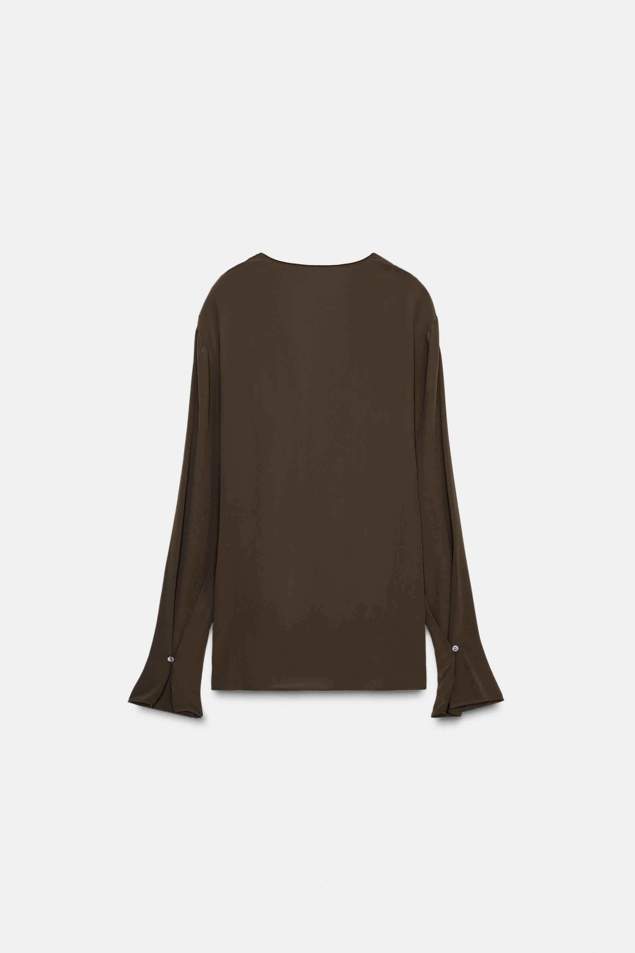 DRAPED FLOWY BLOUSE ZW COLLECTION